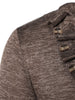 Button Cowl Neck Space Dye Top