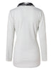 Zipper Embellished Long Sleeve Asymmetrical T-shirt