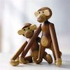 Wooden Monkey Figurine Teak Desk Christmas Ornaments for Home Decor