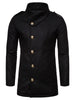 Single Breasted Solid Woolen Coat