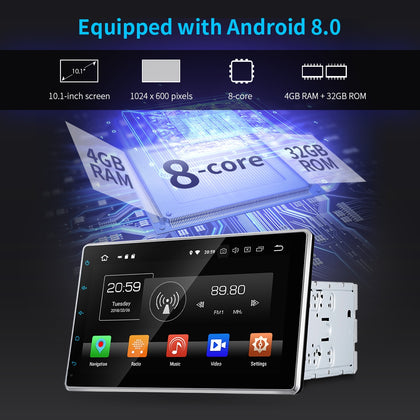 ZEEPIN KD - 2000 Car Multimedia Player Automotive Head Unit 10.1-inch Entertainment GPS 4G WiFi Bluetooth MirrorLink