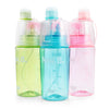 Sports Plastic Spray Cup Kettle Easy-carry Outdoor Cooling Water Bottle