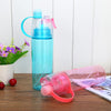 Sports Plastic Spray Cup Kettle Easy-carry Outdoor Cooling Water Bottle