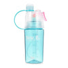 Sports Plastic Spray Cup Kettle Easy-carry Outdoor Cooling Water Bottle