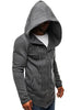 Zipper Decor Loose Hooded Trench Coat