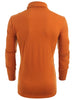 Solid Turtneck Toggle Button Pullover Long Sleeve T-shirt