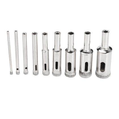 15pcs Diamond Coated Drill Bit Glass Hole Opening Tool