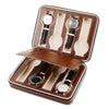 Portable 8-slot Watch Case Leather Storage Bag with Zipper