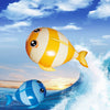 FB - 005 2CH RC Cartoon Inflatable Flying Fish Gold Aluminum Film Balloon Toy
