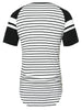Raglan Sleeve Striped Panel Top