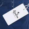 Plus Size Denim Women Long Sleeve Buttons Casual Female Dress with Pockets