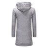 Hooded Collar Button Long Cardigan Sweatshirt for Men