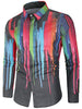 Vertical Splatter Paint Long Sleeve Shirt