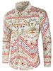 Floral Geometric Print Casual Shirt