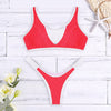 Scoop Neck Sleeveless Mesh Spliced Color Blocking Padded Women Bikini Set