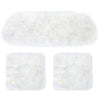 3PCS Universal Long Plush Woolen Car Seat Cushions Anti-slip Keep Warm Front Back Covers