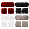 3PCS Universal Long Plush Woolen Car Seat Cushions Anti-slip Keep Warm Front Back Covers