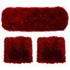 3PCS Universal Long Plush Woolen Car Seat Cushions Anti-slip Keep Warm Front Back Covers