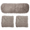 3PCS Universal Long Plush Woolen Car Seat Cushions Anti-slip Keep Warm Front Back Covers
