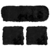 3PCS Universal Long Plush Woolen Car Seat Cushions Anti-slip Keep Warm Front Back Covers