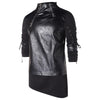 High Low Hem Zipper Lace Up T-shirt