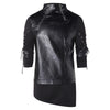 High Low Hem Zipper Lace Up T-shirt