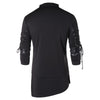 High Low Hem Zipper Lace Up T-shirt