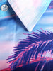 Sea Beach Scenery Print Cover Button Shirt