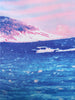 Sea Beach Scenery Print Cover Button Shirt