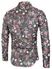 Floral Print Covered Button Shirt