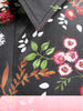 Floral Print Covered Button Shirt