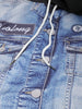3D Denim Vest Printed Long Sleeve Casual Hoodie