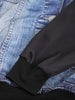 3D Denim Vest Printed Long Sleeve Casual Hoodie
