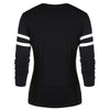 Round Neck Contrast Color Striped T-shirt