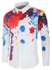 Oil Splash Painting Cover Button Shirt
