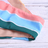 Sexy Scoop Neck Sleeveless Colorful Striped Backless Snap Button Padded Women Swimsuit