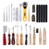 20pcs Leather Craft Tools Hand Sewing Stitching Carving Punch Work