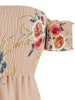 Off The Shoulder Floral Print Overlap Dress