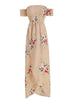 Off The Shoulder Floral Print Overlap Dress
