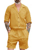 Solid Color Drawsting Short Rompers
