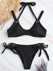 O Rings Self Tie Bikini Set
