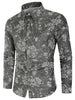 Floral Print Long Sleeves Hidden Button Shirt