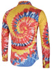 Tie Dye Print Hidden Button Shirt