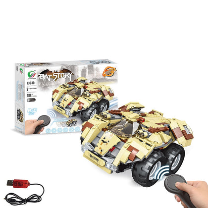 13020 13030 DIY Electric-bat Car 384PCS 2.4G Four-way Remote Control Assembling Blocks