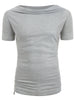 Solid Color Drawstring Short T-shirt