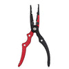 Aluminum Alloy Fishing Pliers Split Ring Cutter with Sheath and Retractable Tether Combo