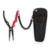 Aluminum Alloy Fishing Pliers Split Ring Cutter with Sheath and Retractable Tether Combo