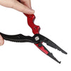 Aluminum Alloy Fishing Pliers Split Ring Cutter with Sheath and Retractable Tether Combo