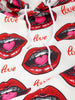 Valentine's Day 3D Lips Print Pullover Hoodie
