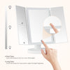 Gustala SM216 - DL LED Light Touch Screen Makeup Tri-fold Cosmetic Vanity Mirror